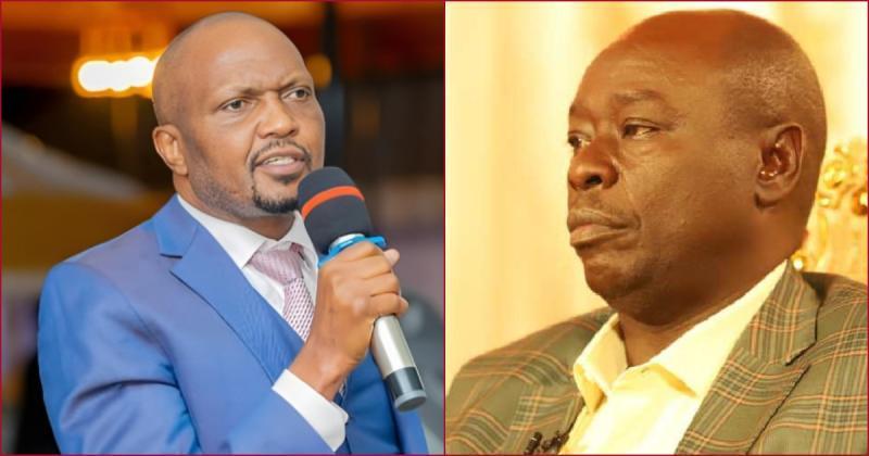 Collaged photos of CS Moses Kuria and Deputy President Rigathi Gachagua.